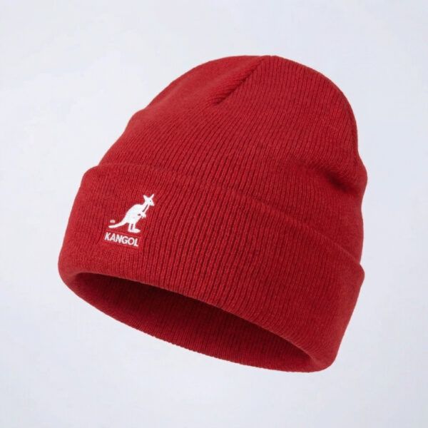 Kangol Unisex Red Knit Beanie Hat – Soft, Comfortable All-Season Everyday Wear