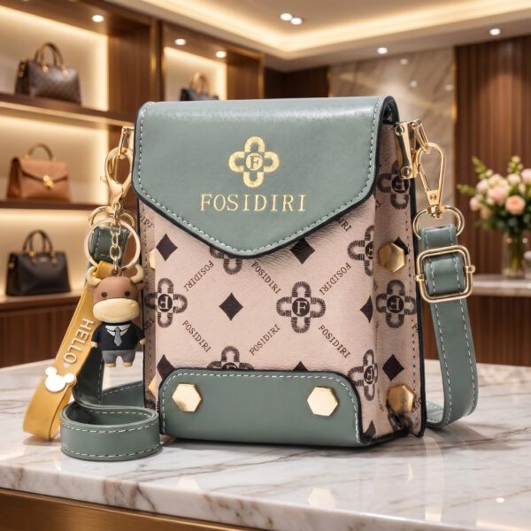 FOSIDIRI Mini Phone Crossbody Bag – Fruit Green Pattern Crossbody Pouch