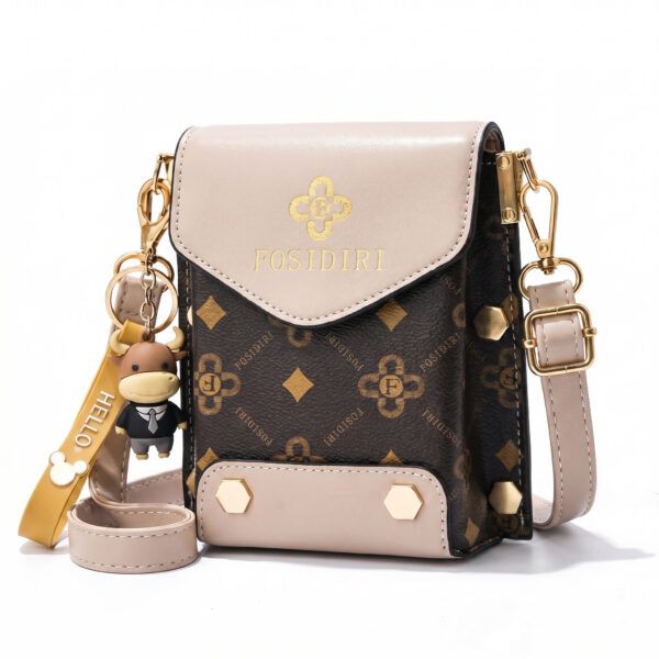 FOSIDIRI Mini Phone Crossbody Bag – Dark Khaki Minimalist Crossbody Pouch