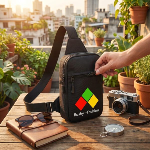 Bashy Fashion Sling Bag – Large Logo Crossbody Chest Pack