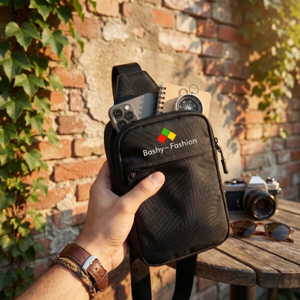 Bashy Fashion Sling Bag – Minimal Logo Crossbody Everyday Pack