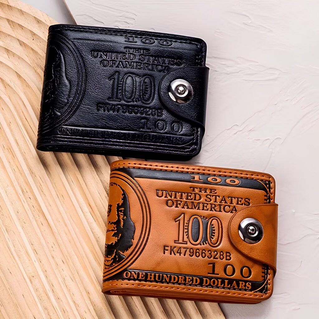 Benjamin $100 bill vintage bifold wallet