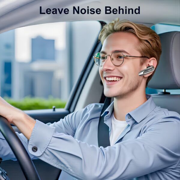 Summit Link Bluetooth Earpiece - Black Hands-Free Headset with Noise-Canceling Mic