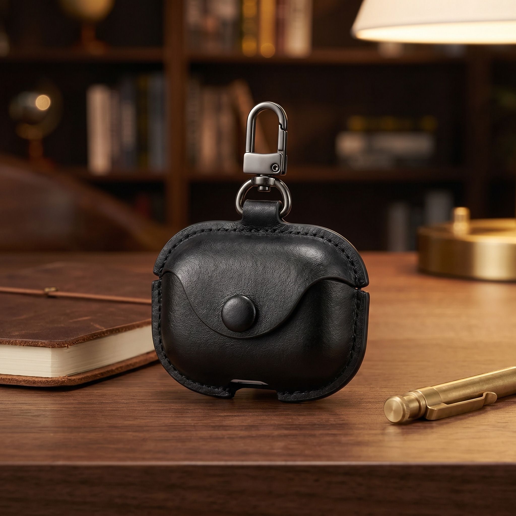Vintage Leather AirPods Case with Clip – Premium Protective AirPods Cover with Brass Hardware – Durable Shock-Resistant Case for Everyday Carry - Image 30